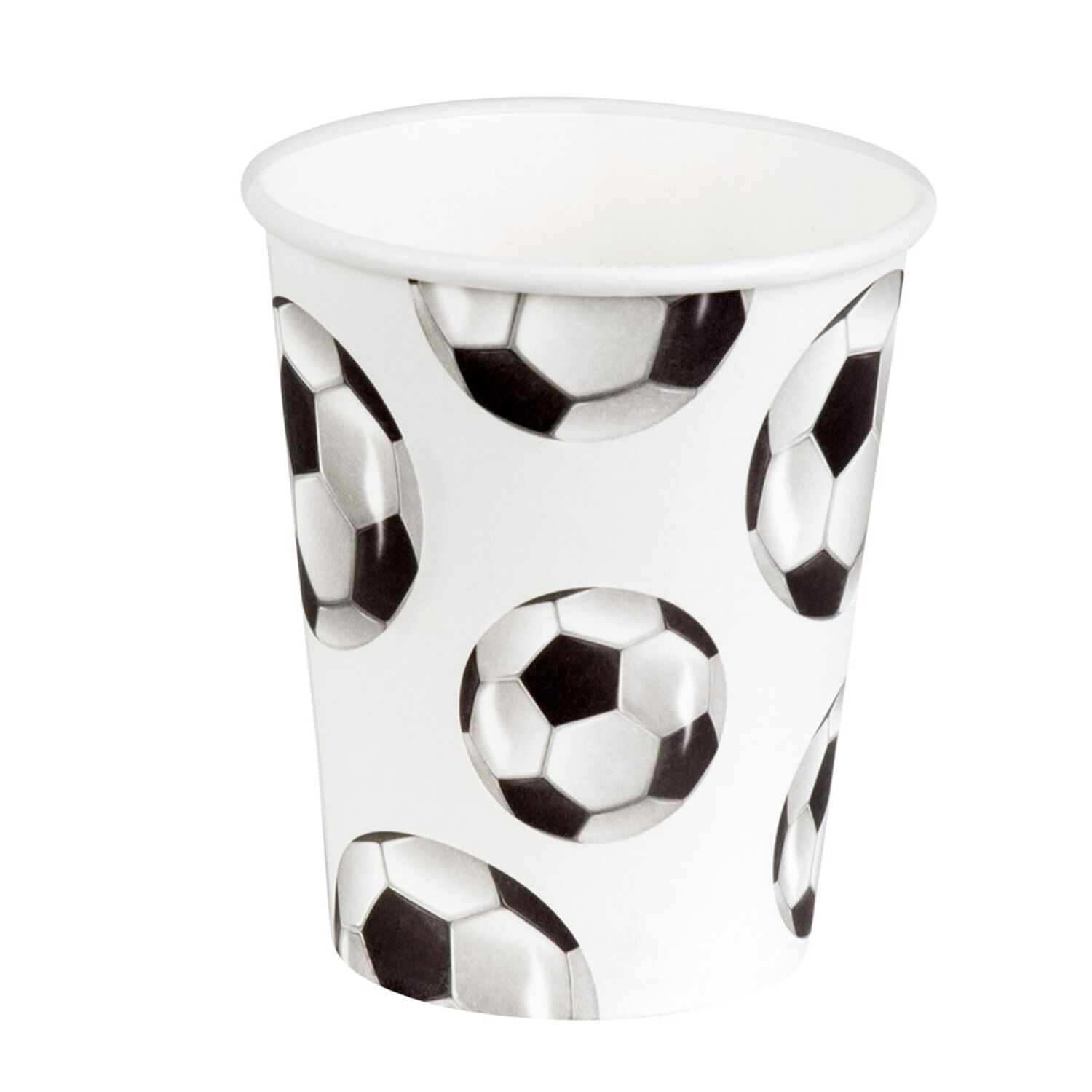 NEU Papp-Becher Fuball, ca. 210ml, 10 Stck