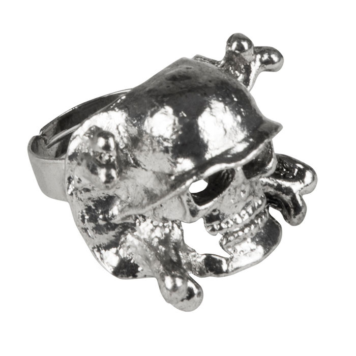 SALE Ring Pirat mit Totenkopf, grenverstellbar