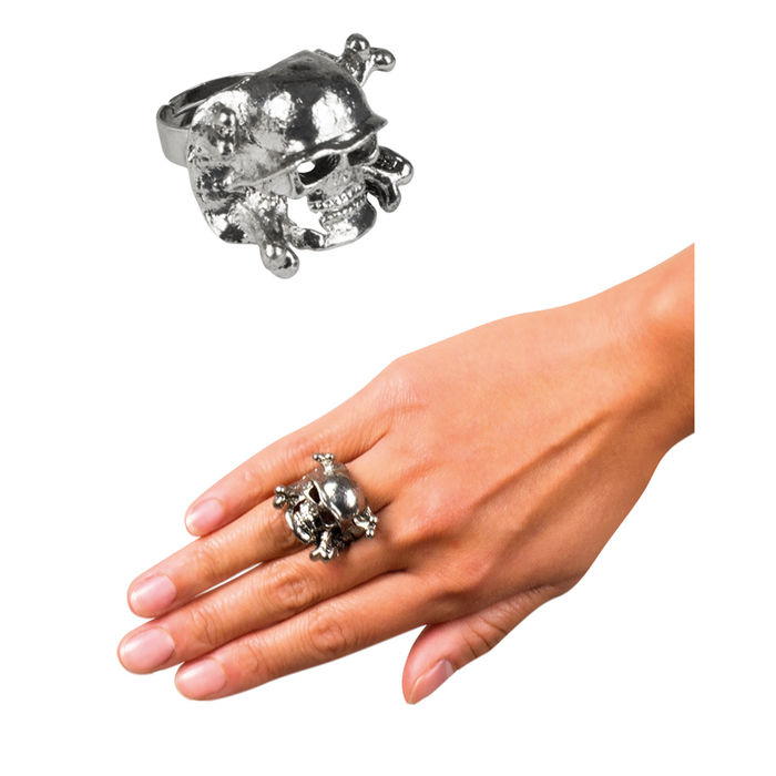 SALE Ring Pirat mit Totenkopf, grenverstellbar Bild 3