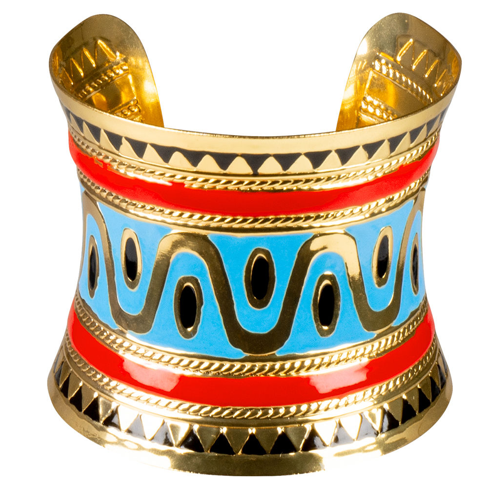 Armreif gypterin, gold, trkis, rot, Metall