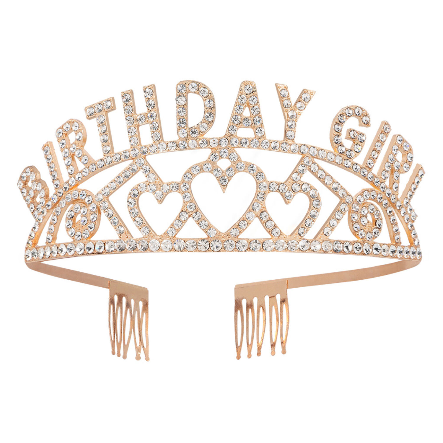 NEU Geburtstags-Krnchen Birthday-Girl, aus Metall, ros-gold