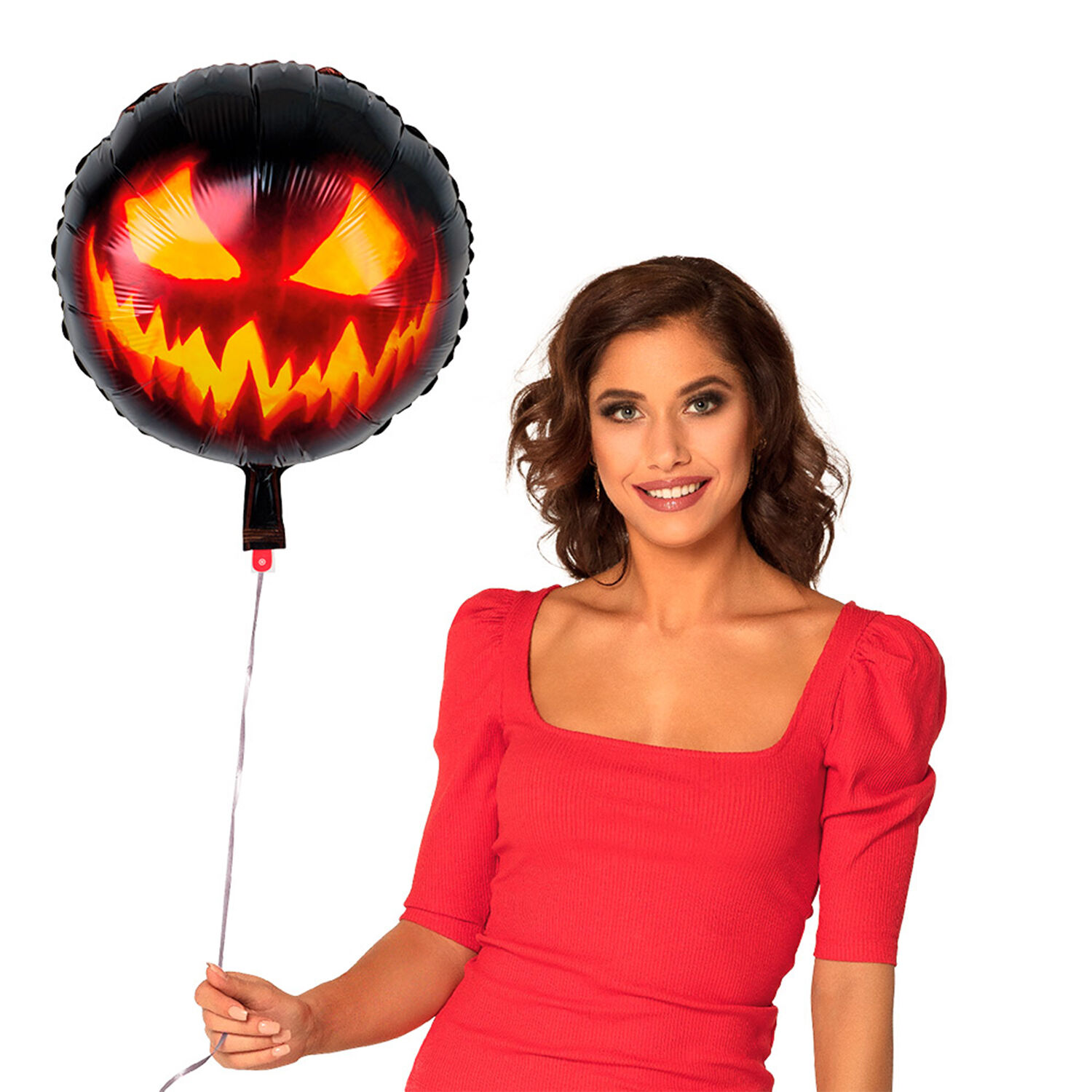 NEU Folienballon Halloween-K�rbis, ca. 45cm, schwarz Bild 2