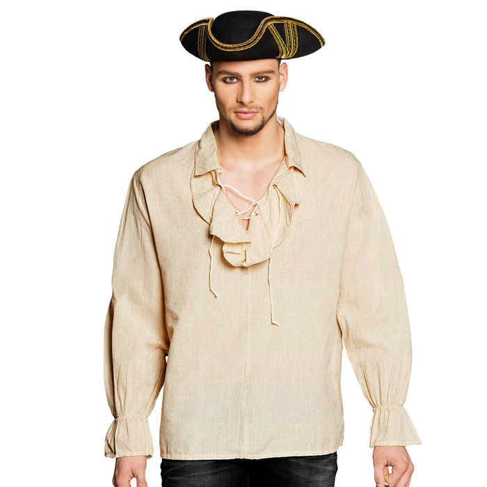Herren-Hemd Pirat, beige, Gr. L