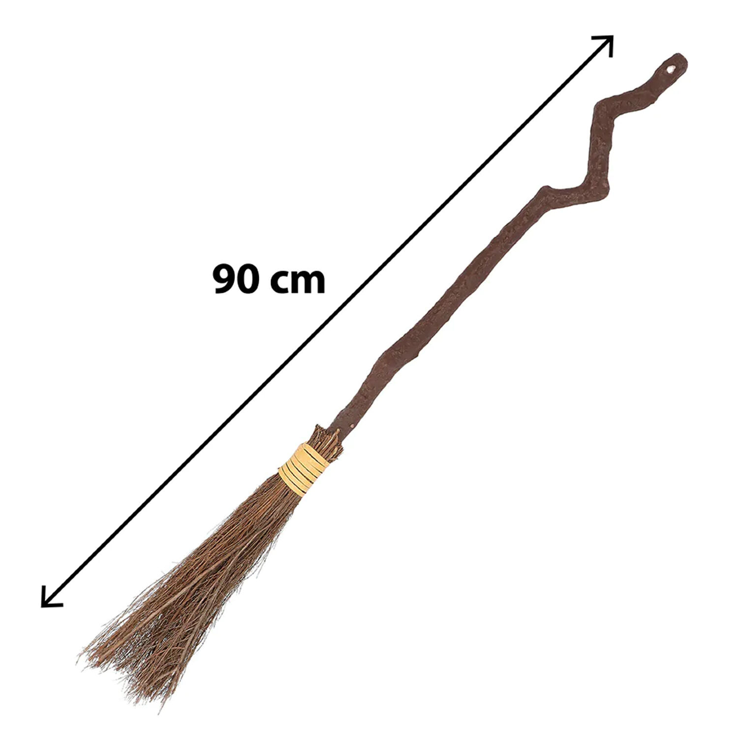 NEU Hexenbesen mit gezacktem Stiel, aus Reisig, ca. 90cm Bild 2