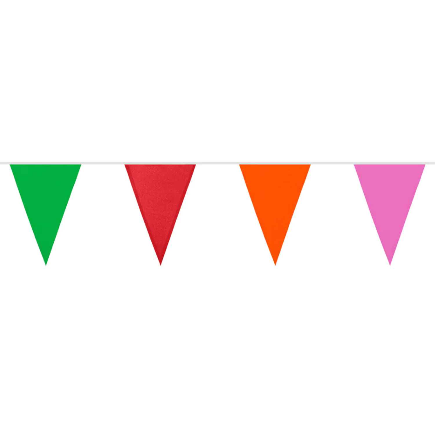 NEU Wimpelkette aus Stoff, bunt, 6m, 15 Flaggen � 26x18cm, Polyester