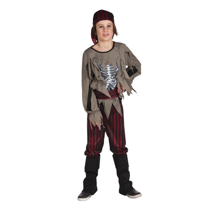 SALE Kinder-Kostüm Zombie-Pirat, 7-9 Jahre