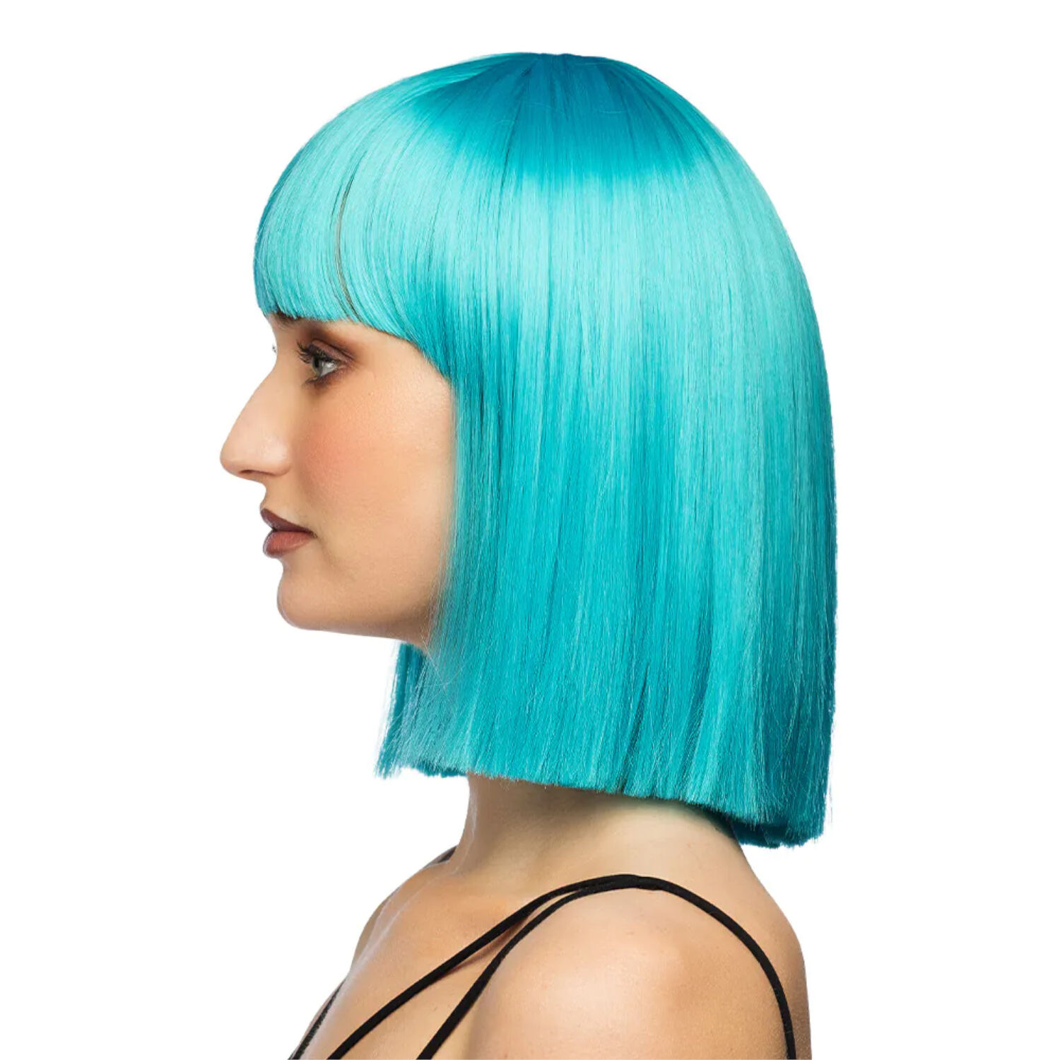 Per�cke Damen Djamilla, Longbob, Premium-Qualit�t, T�rkis Bild 3