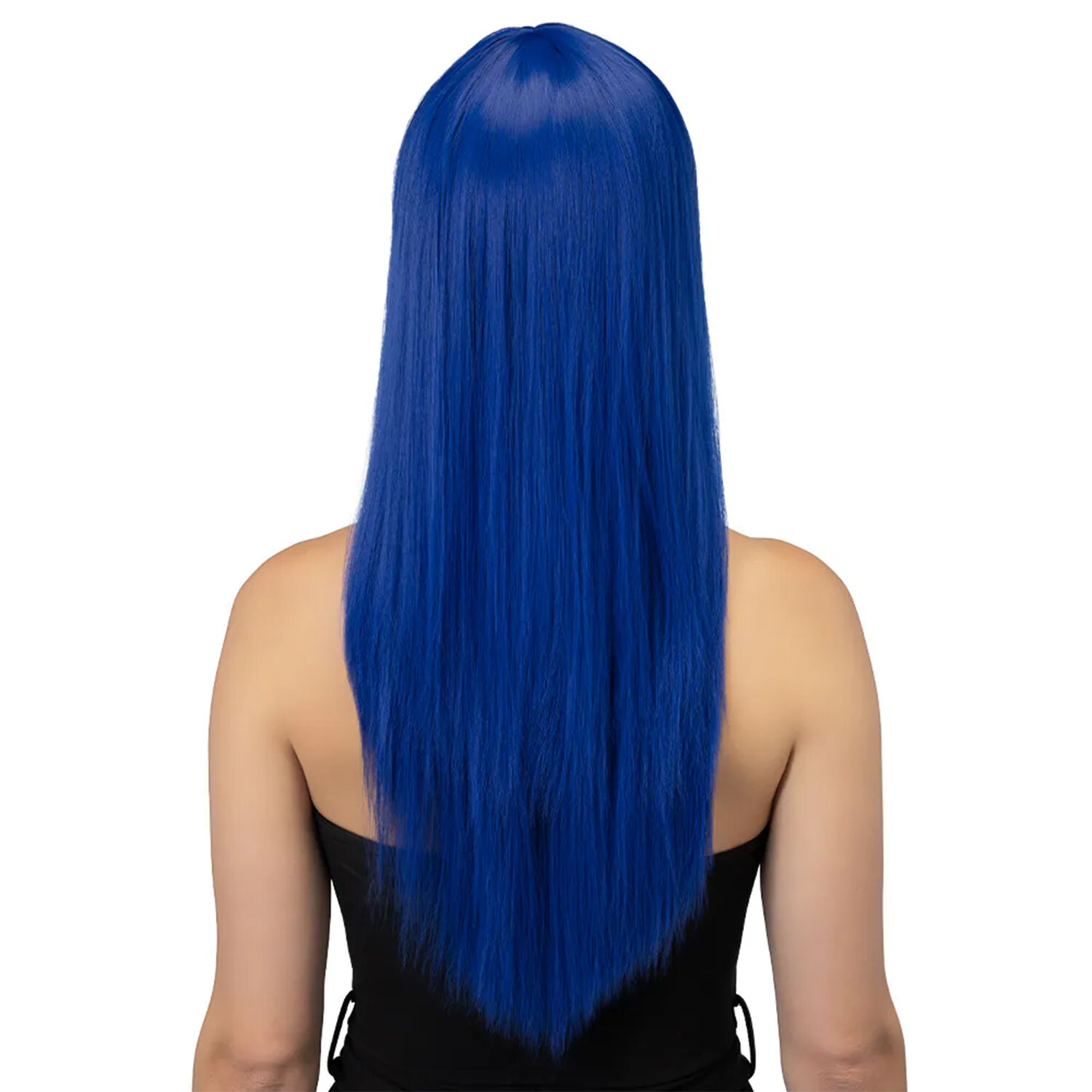 NEU Per�cke Valerina, Langhaar mit Pony, blau, Premium-Qualit�t Bild 3
