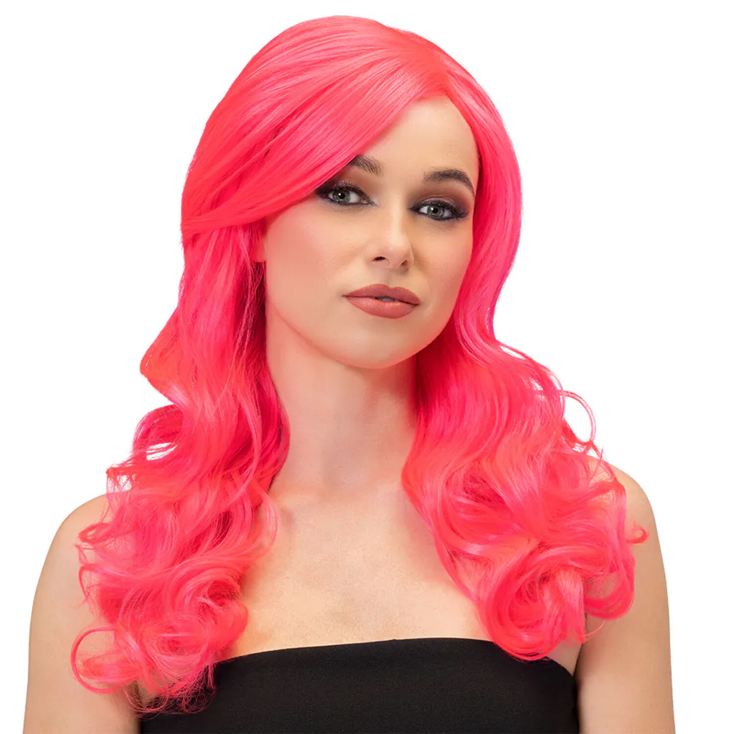 NEU Per�cke Julietta, Langhaar gewellt, neon-pink, Premium-Qualit�t