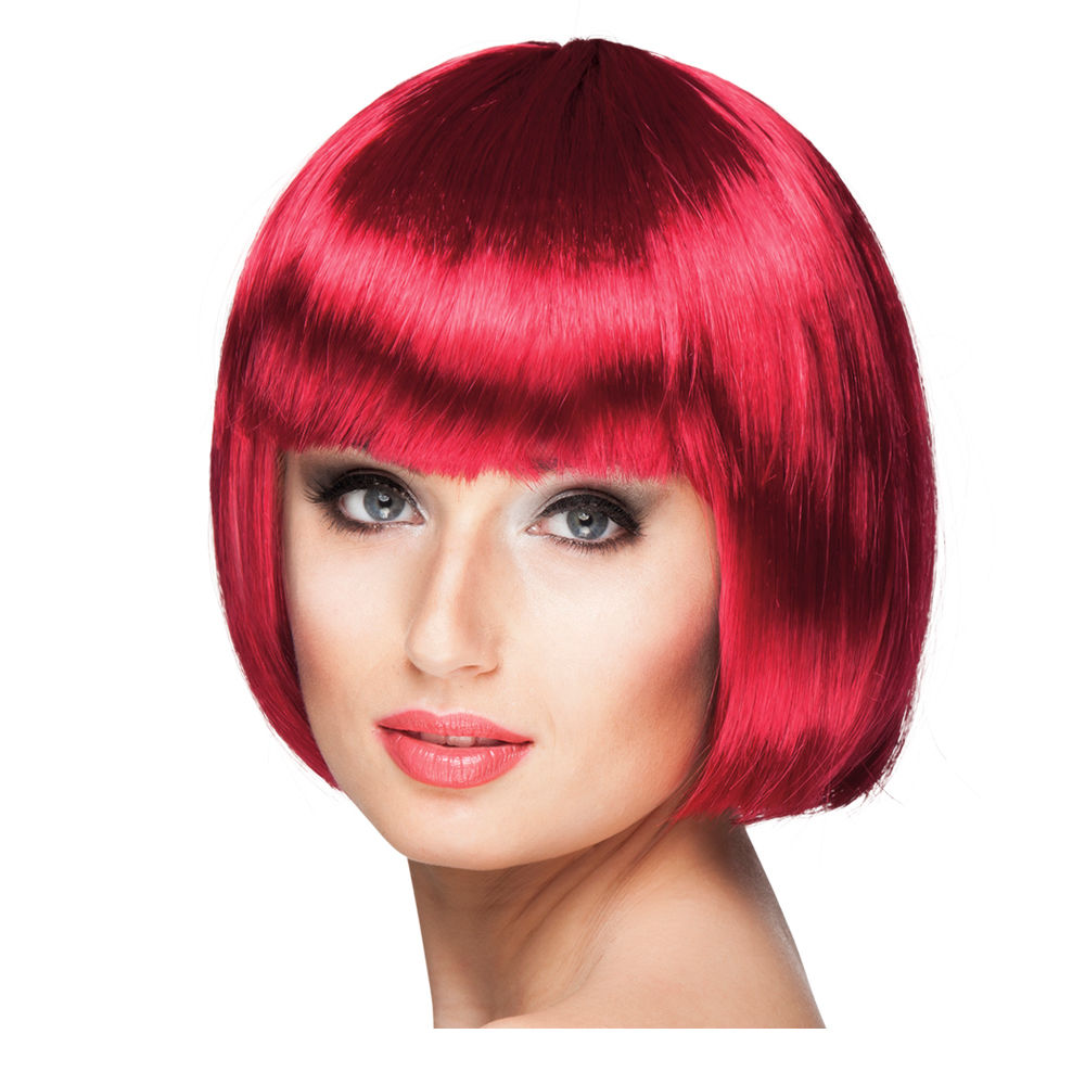 Percke Damen Foxy Bob, Pagenkopf mit Pony, Cabaret, rubin