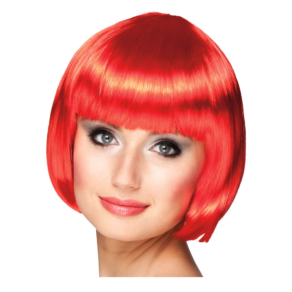 Percke Damen Foxy Bob, Pagenkopf mit Pony, Cabaret, rot - mit Haarnetz Bild 2