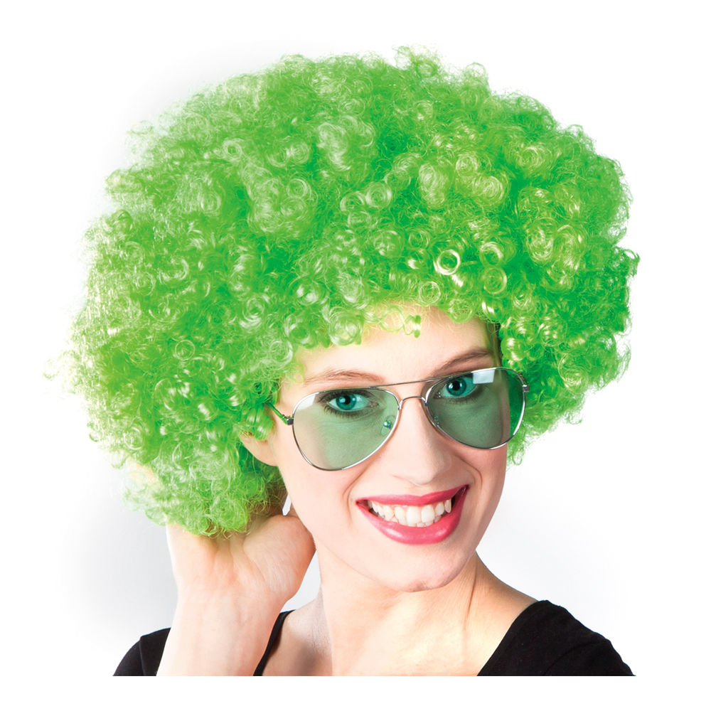 Percke Unisex Damen Super-Riesen-Afro Locken, grn - mit Haarnetz Bild 2