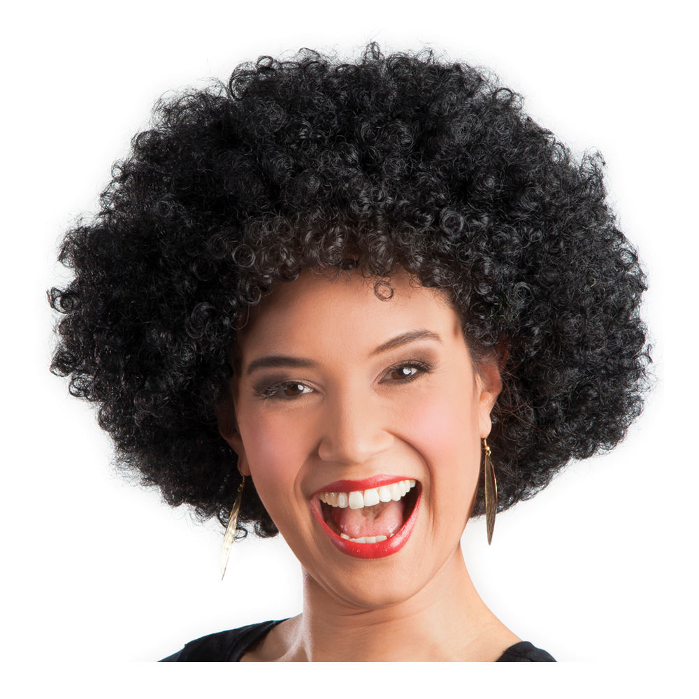 Perücke Unisex Damen Super-Riesen-Afro Locken, schwarz