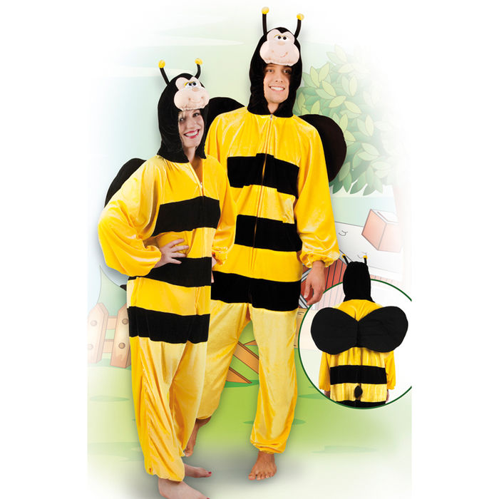 Damen- und Herren-Kostüm Overall Biene, Gr. S bis 165cm Körpergröße - Plüschkostüm, Tierkostüm Bild 5