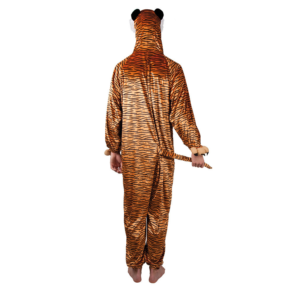 Damen- und Herren-Kostüm Overall Tiger, Gr. S bis 165cm Körpergröße - Plüschkostüm, Tierkostüm Bild 2