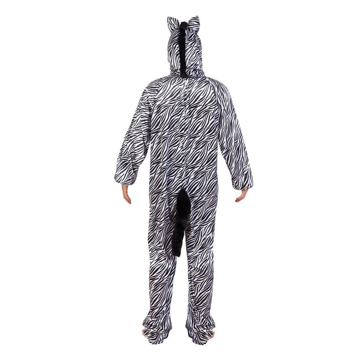 Kinder-Kostüm Overall Zebra, Gr. M bis 140cm Körpergröße - Plüschkostüm, Tierkostüm Bild 2