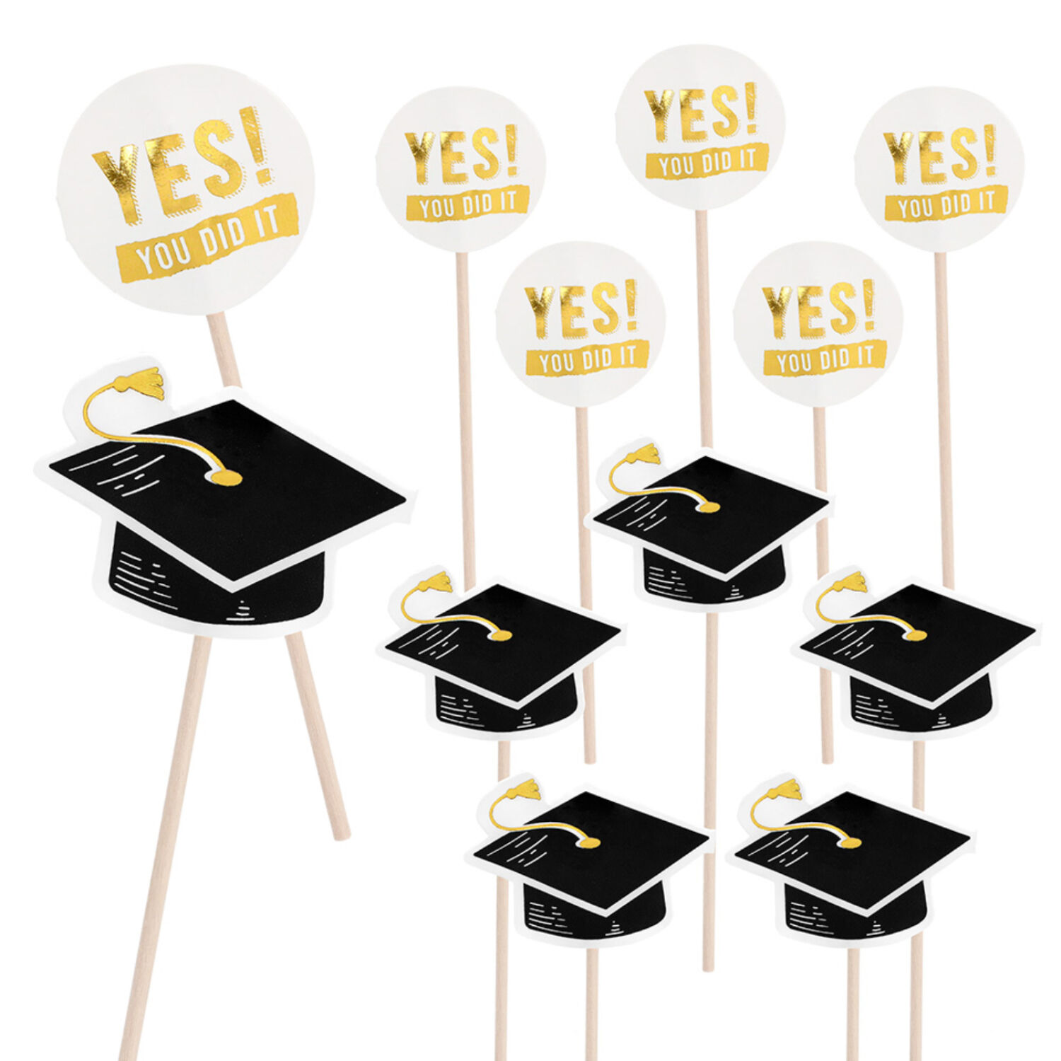 NEU Cocktail-Picker Graduation, 12 St�ck mit verschiedenen Motiven