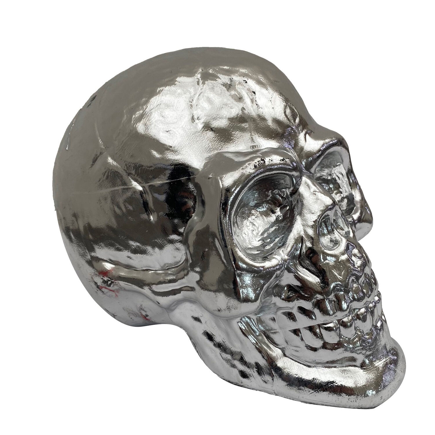 SALE Totenschdel / Totenkopf, Silberoptik, Gre ca. 17 cm x 11,5 cm x 13,5 cm