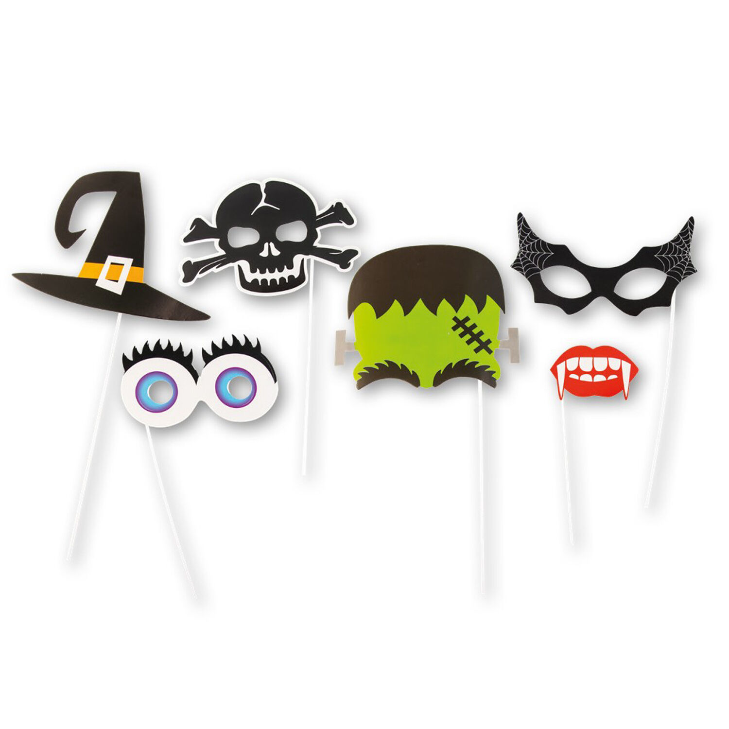 NEU Kinder Photo-Booth Set Halloween fr witzige Bilder, 6 Motive