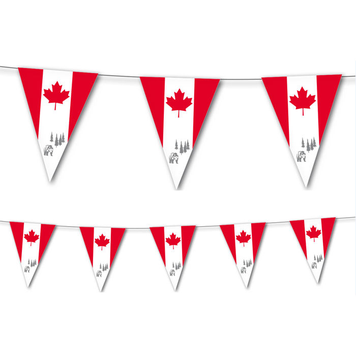 Wimpelkette Kanada, 10 Flaggen, 20x30 cm
