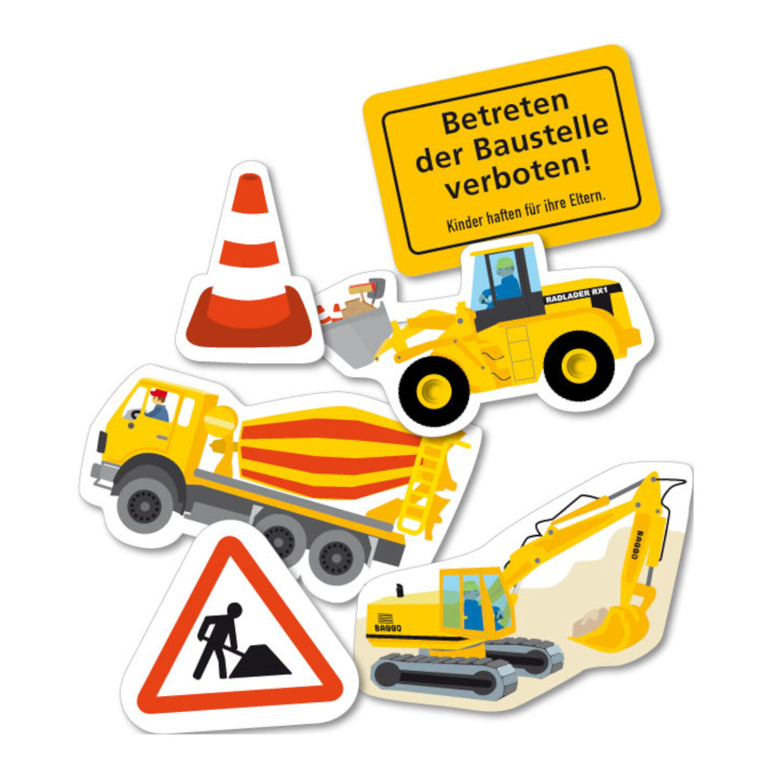 SALE Konfetti Baustelle XXL, 24-tlg.
