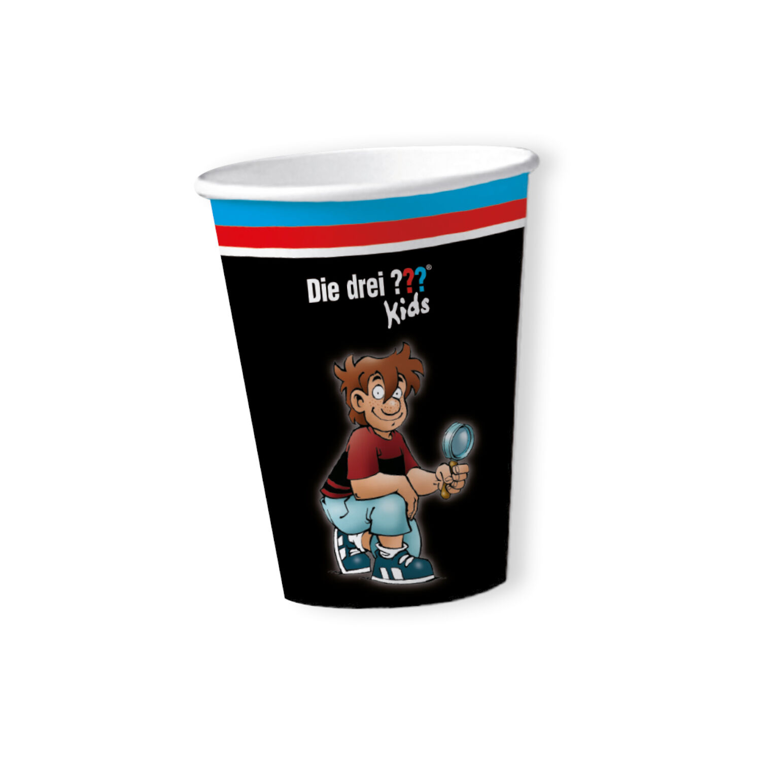 SALE Pappbecher Die drei ???, 8 Stck, 0,2l