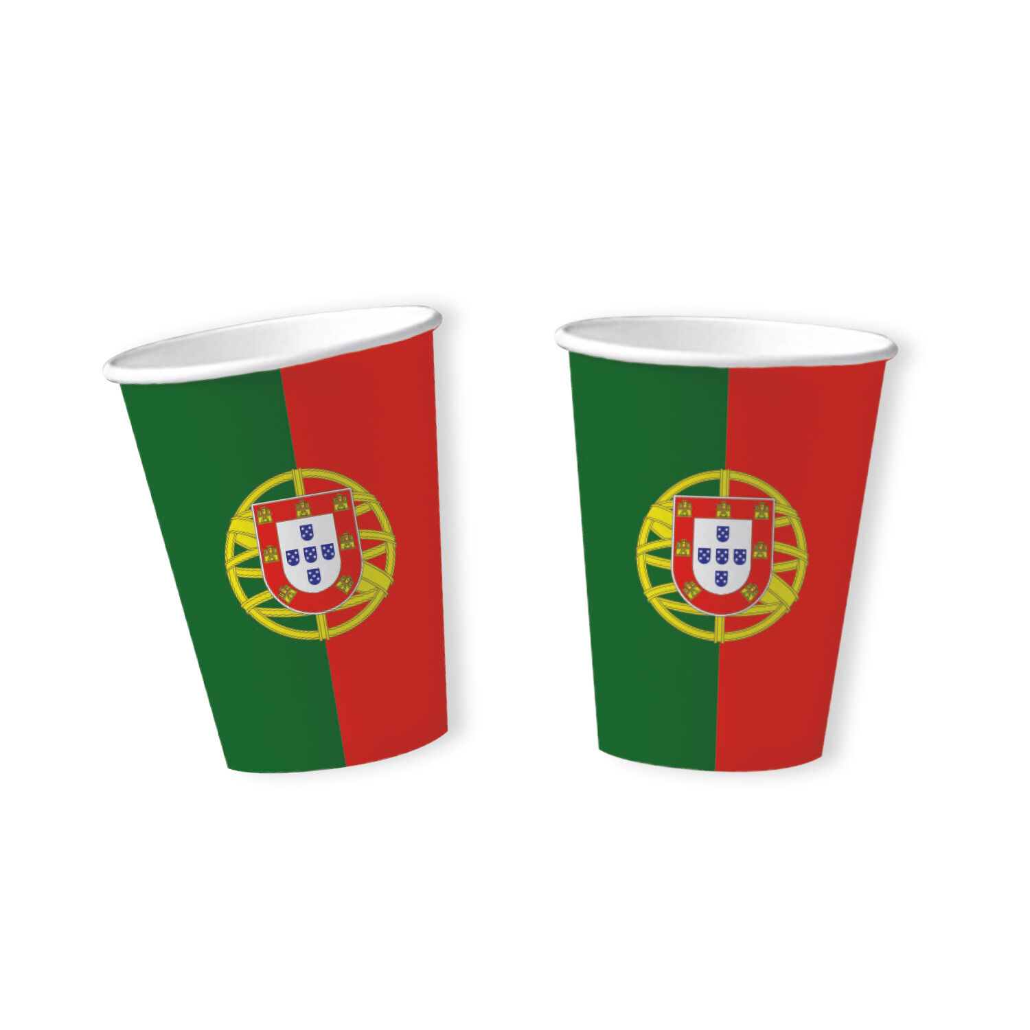 SALE Becher, recycelbar aus Pappe, Portugal 10 Stk. 0,2 ltr.