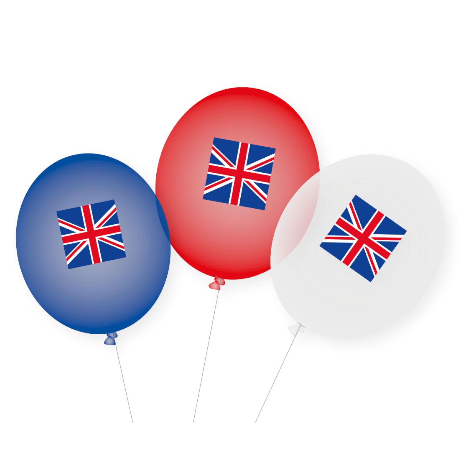 NEU Latexballons Großbritannien, 9 Stück
