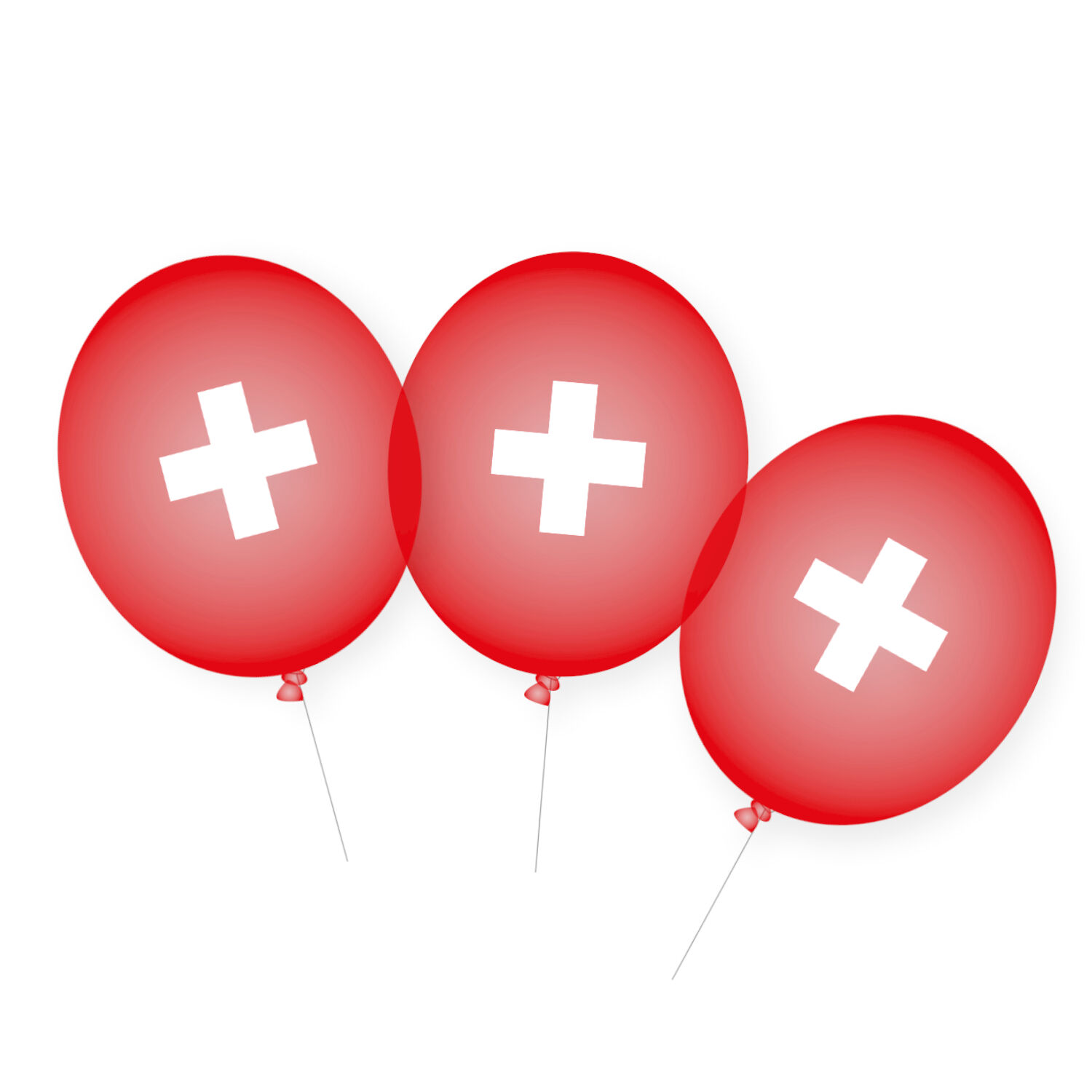 Latexballons Schweiz, 8 Stck