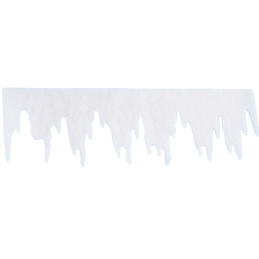 SALE Eiszapfen-Fries, Vliesstoff, weiß, 98x30 cm