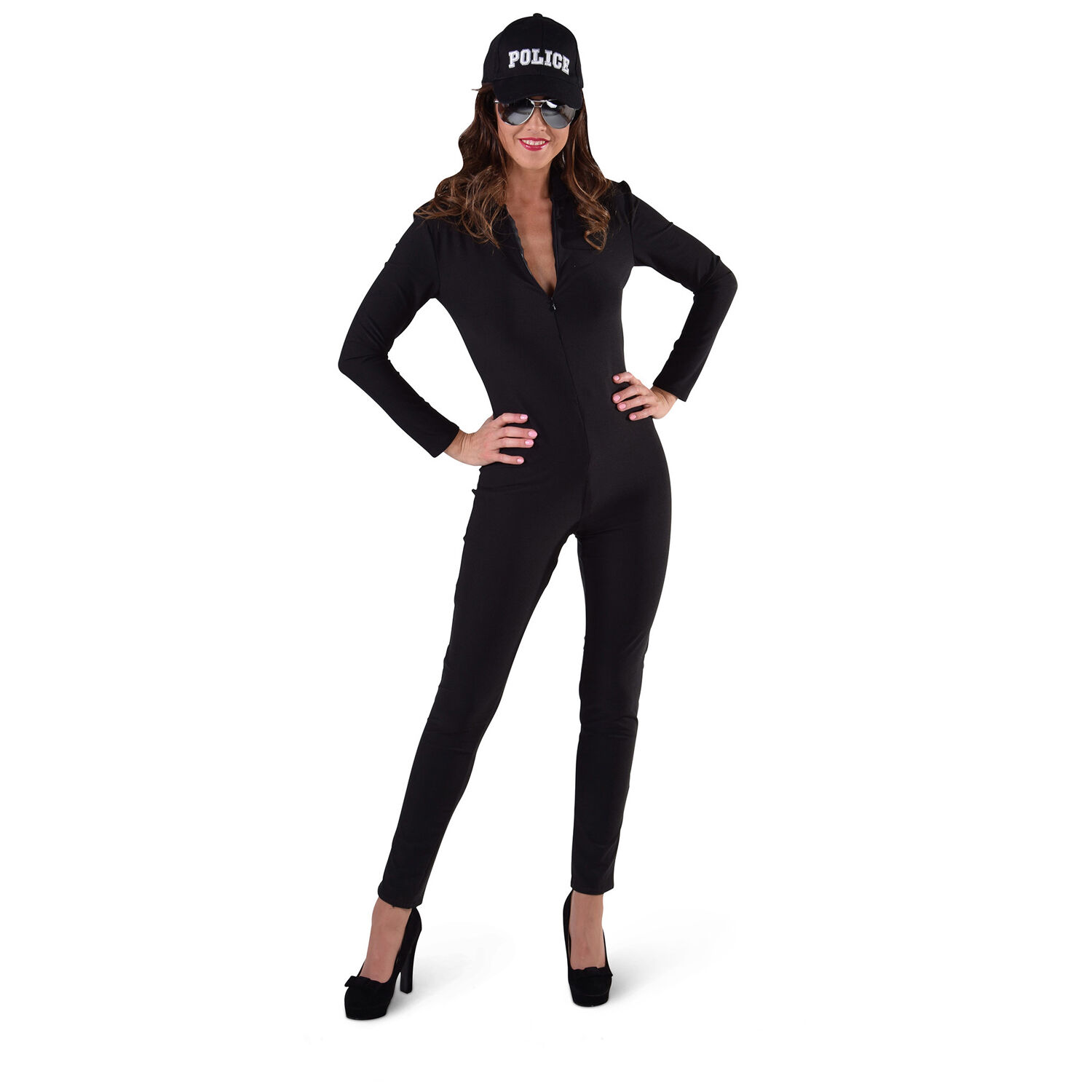 NEU Damen-Kostm Catsuit Jersey, schwarz, Gr. XS