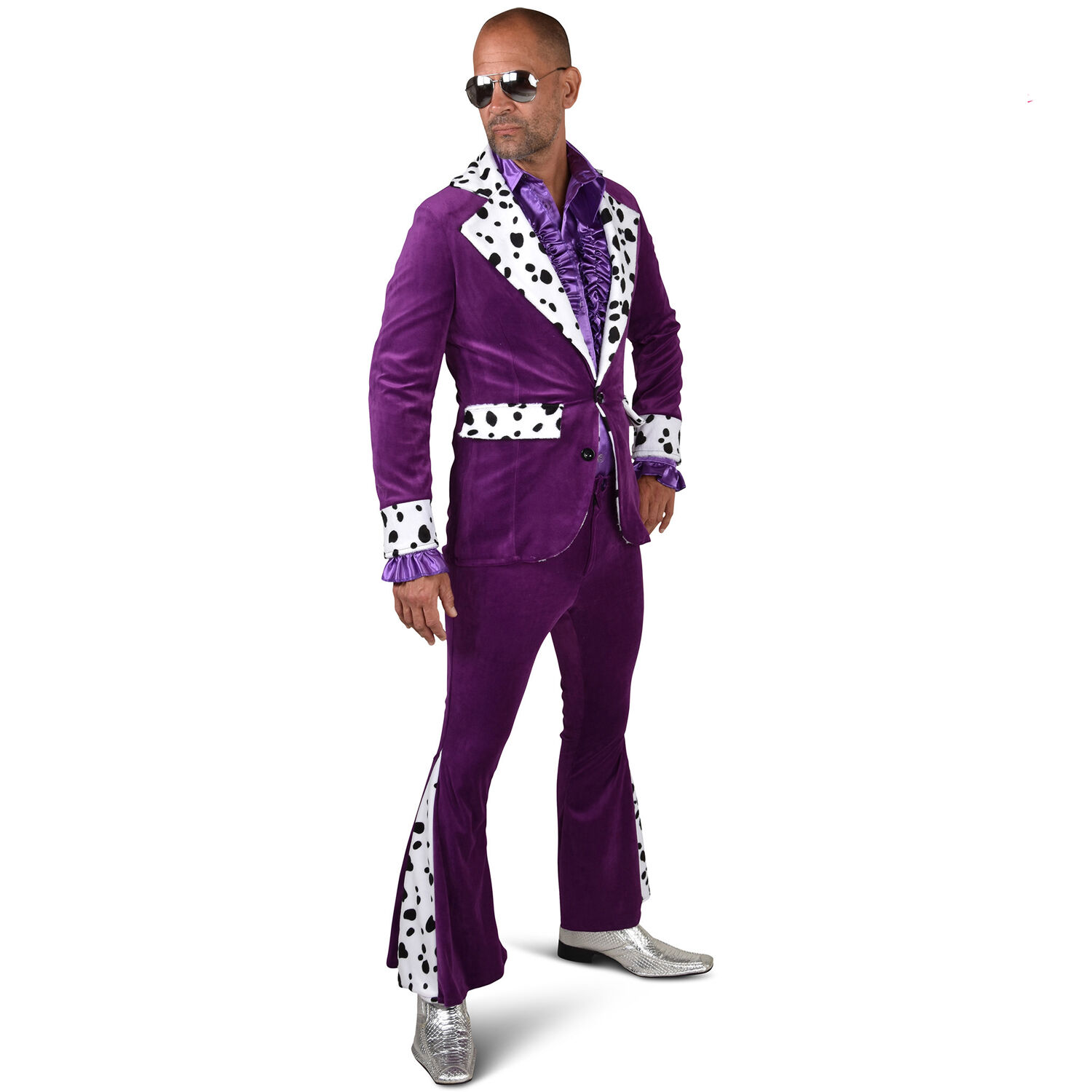 NEU Herren-Kostm Samt-Anzug lila Pimp, Gr. S