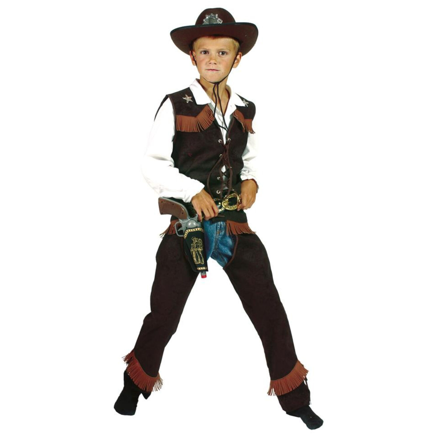NEU Kinder-Kostüm Cowboy Jack, Weste und Chaps, Gr. 104