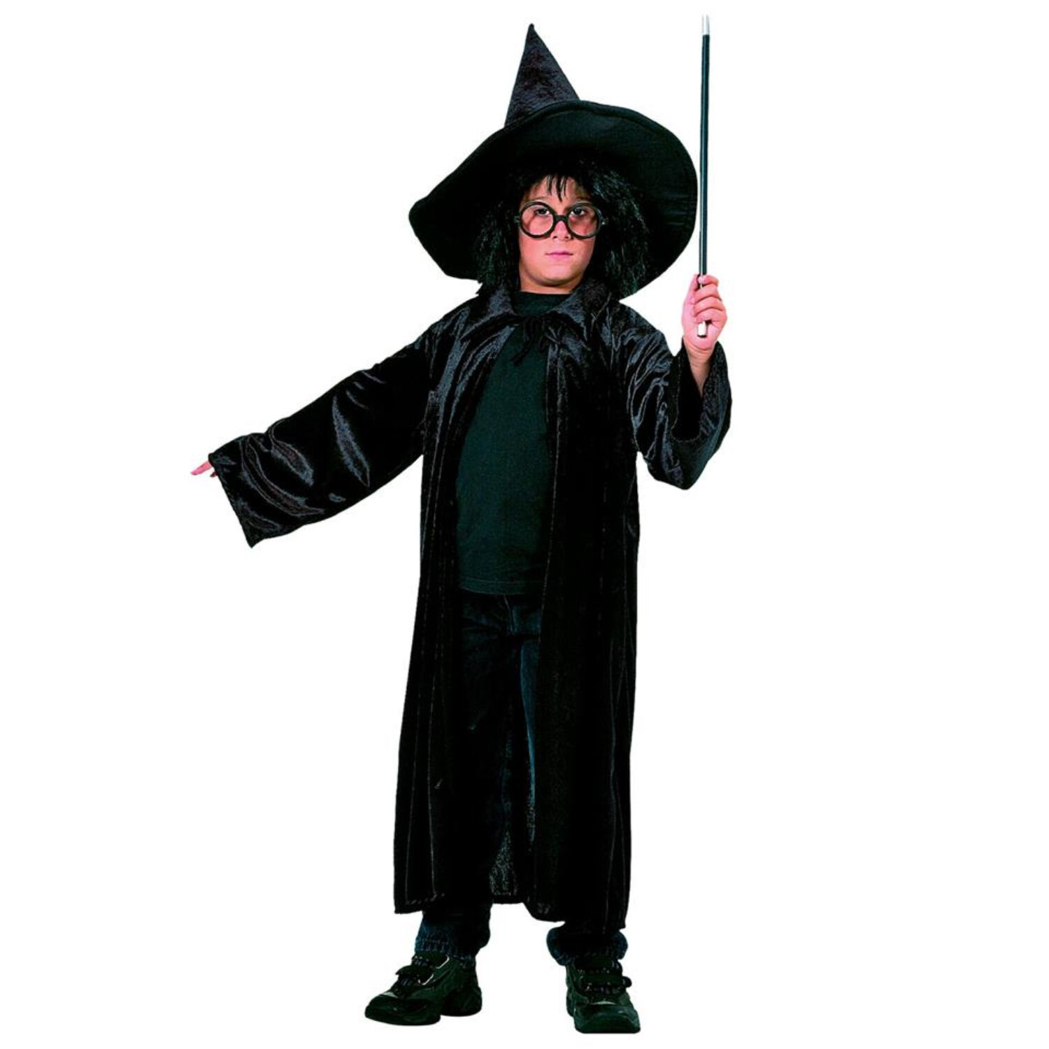 NEU Kinder-Kostüm Zauberer-Mantel, schwarz, Gr. 104-116