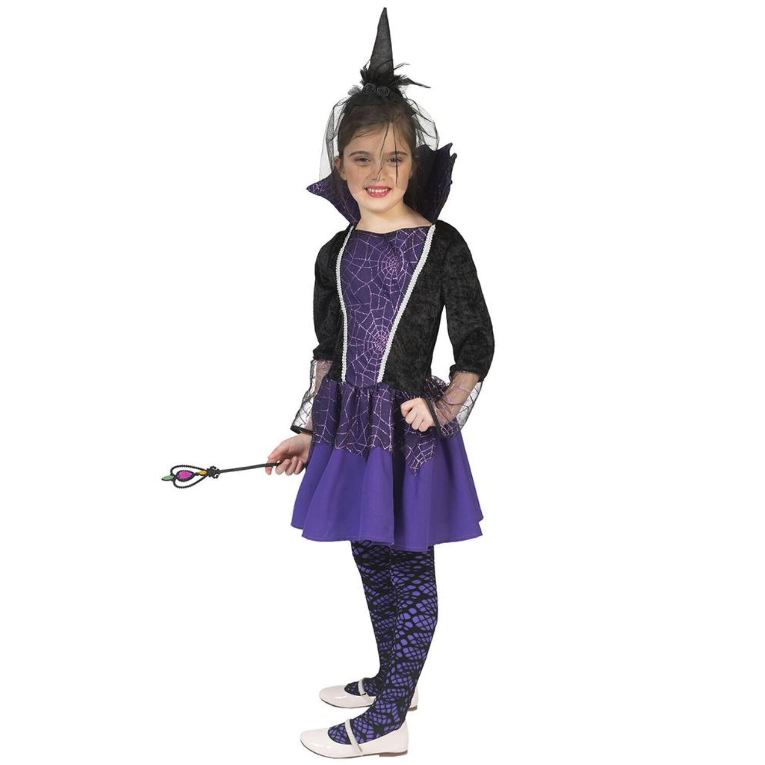 NEU Kinder-Kostüm Vampir-Kleid Vaduvo mit Stehkragen, Gr. 116 Bild 2