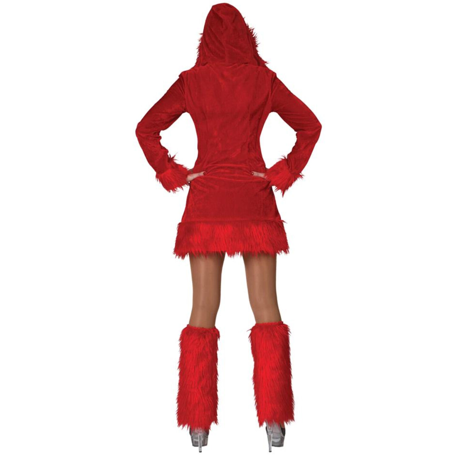 SALE Damen-Kostm Teufelin Jennifer, Kleid mit Kapuze und Stulpen, Gr. 40-42 Bild 2
