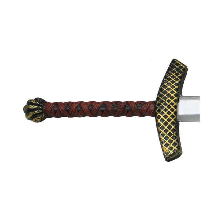 Schwert Zweihänder Master silber-rot, Plastik Bild 2