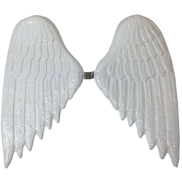 Flügel Engel aus Kunststoff, 45x40cm, weiß