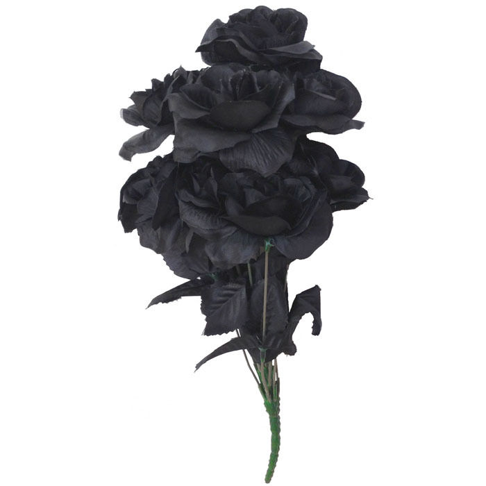Strauß Rosen, schwarz, 38 cm