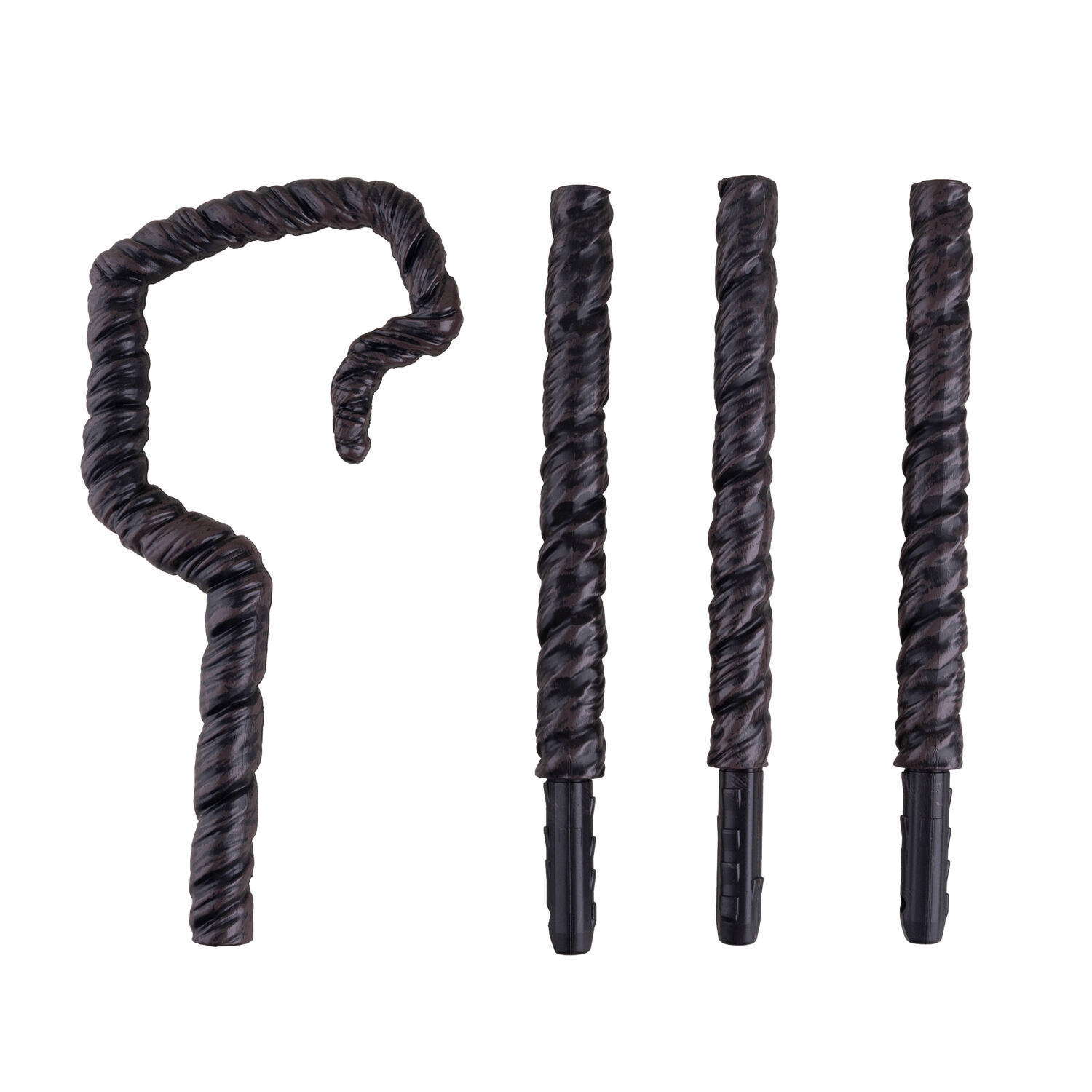 NEU Hirtenstab, gedreht, schwarz-braun, 150cm, zerlegbar Bild 2