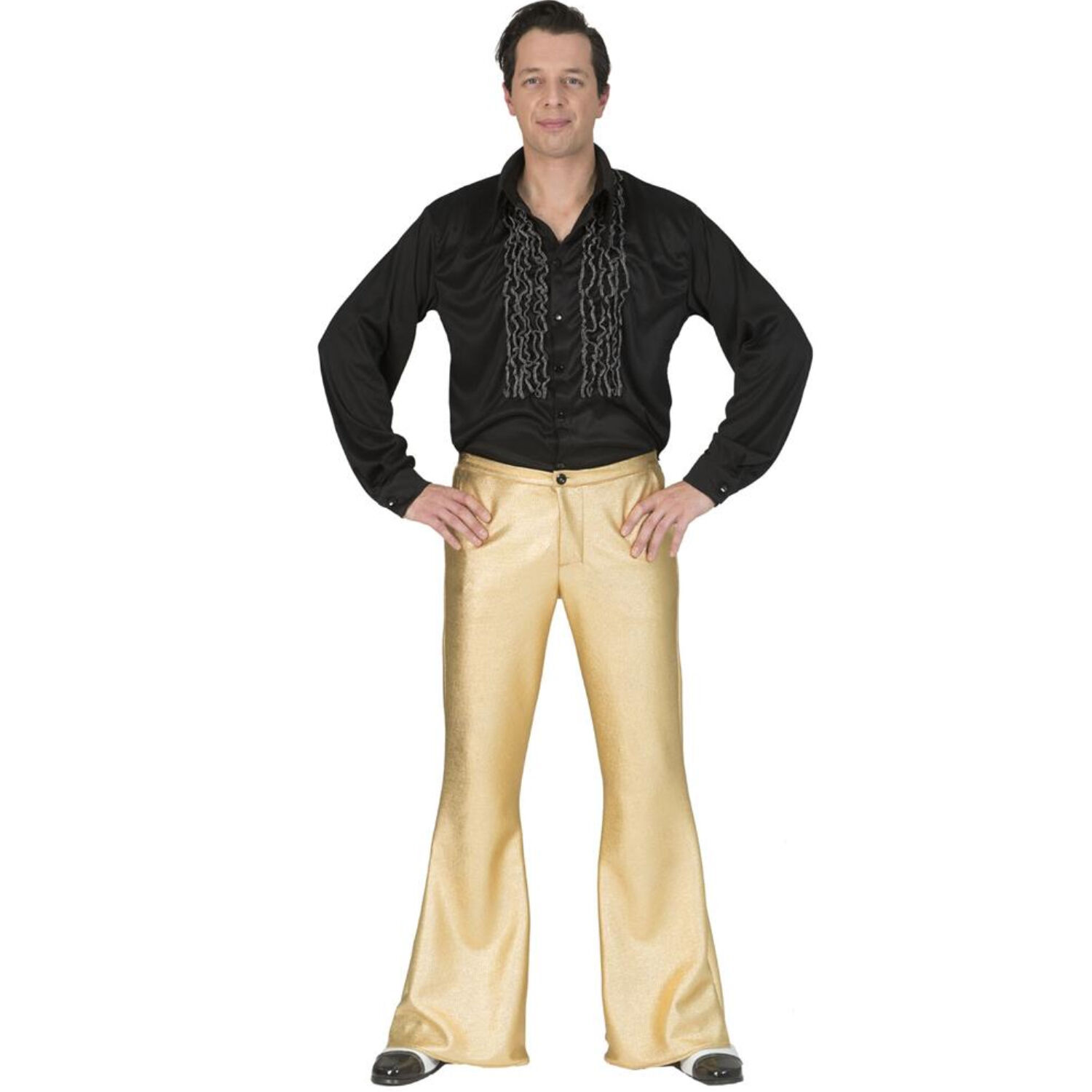 NEU Herren-Kostm Schlaghose Disco-Fever gold, Gr. 48-50