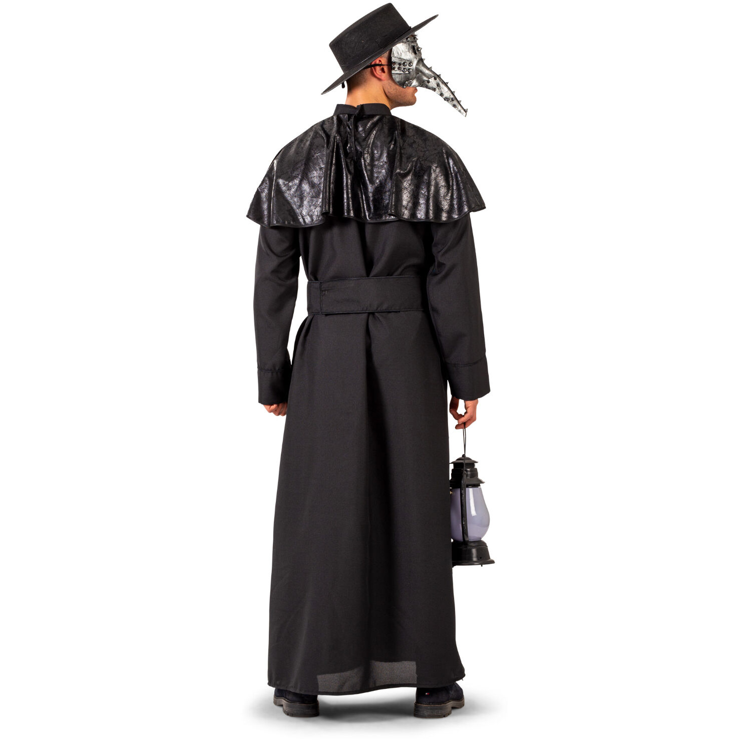 NEU Herren-Kostüm Mantel Pest-Doktor, schwarz mit Hut, Gr. 48-50 Bild 4