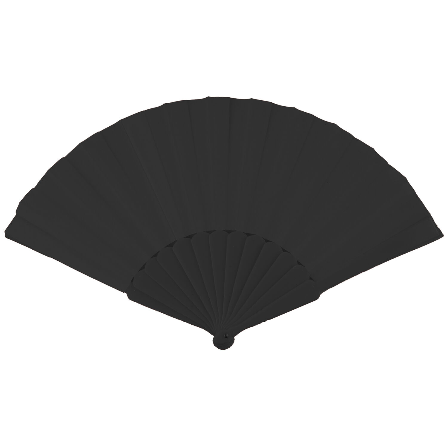 NEU Handfcher unifarben, 23cm, schwarz