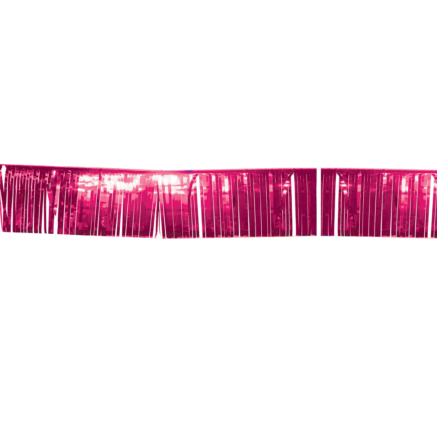 NEU Fransengirlande / Lamettagirlande 3m breit mit 25cm Fransen, metallic-pink