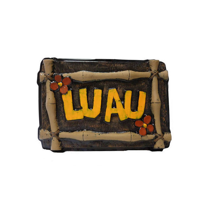 Deko-Schild Luau, schwarz/braun, 38,5 x 56 cm