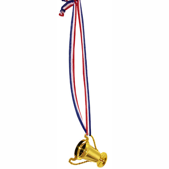 Mini-Pokal am Band, gold, ca. 8cm