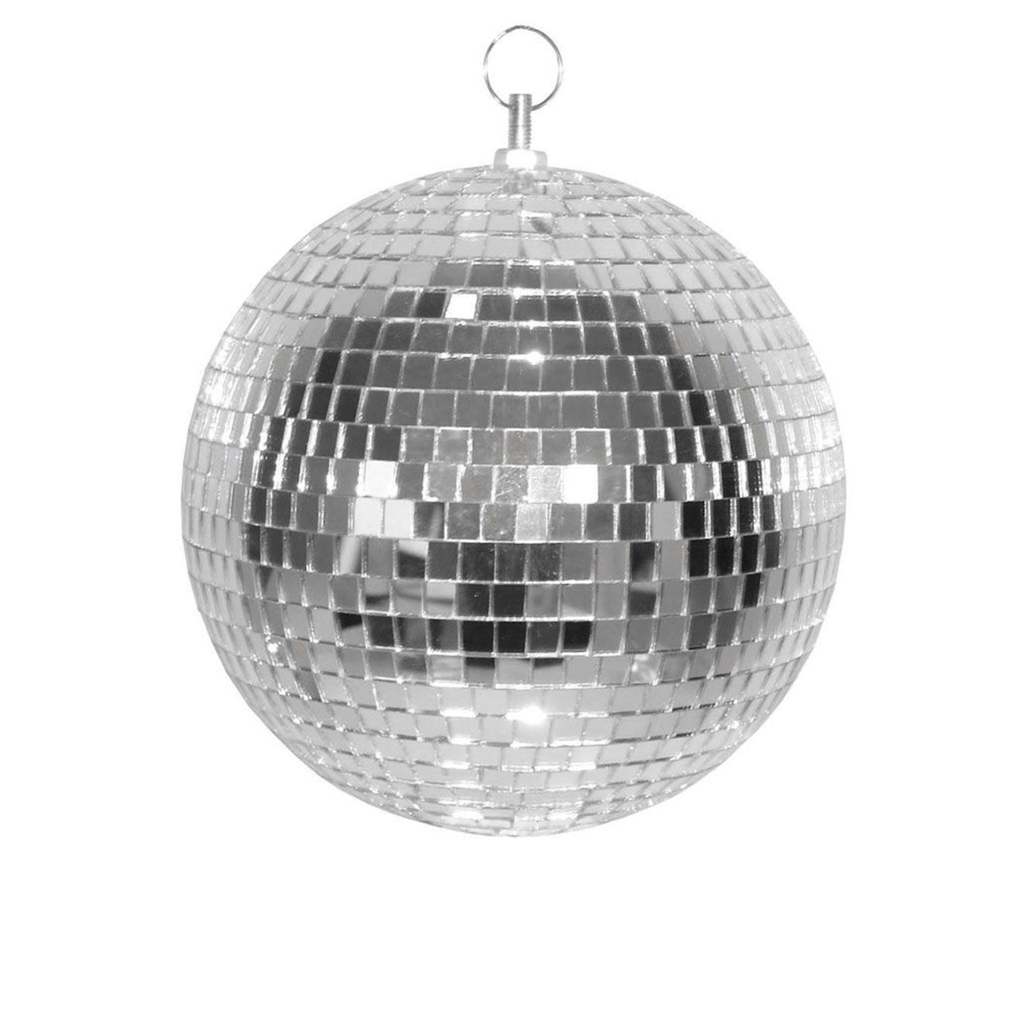 Discokugel-Scheibe Party-Deko silber 34cm , günstige Faschings