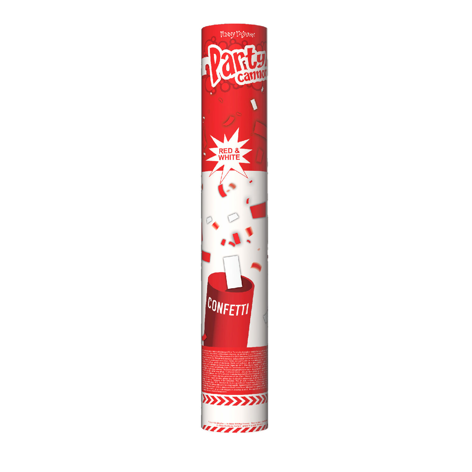 NEU Konfetti-Shooter Rot-Wei Mix, 60 cm