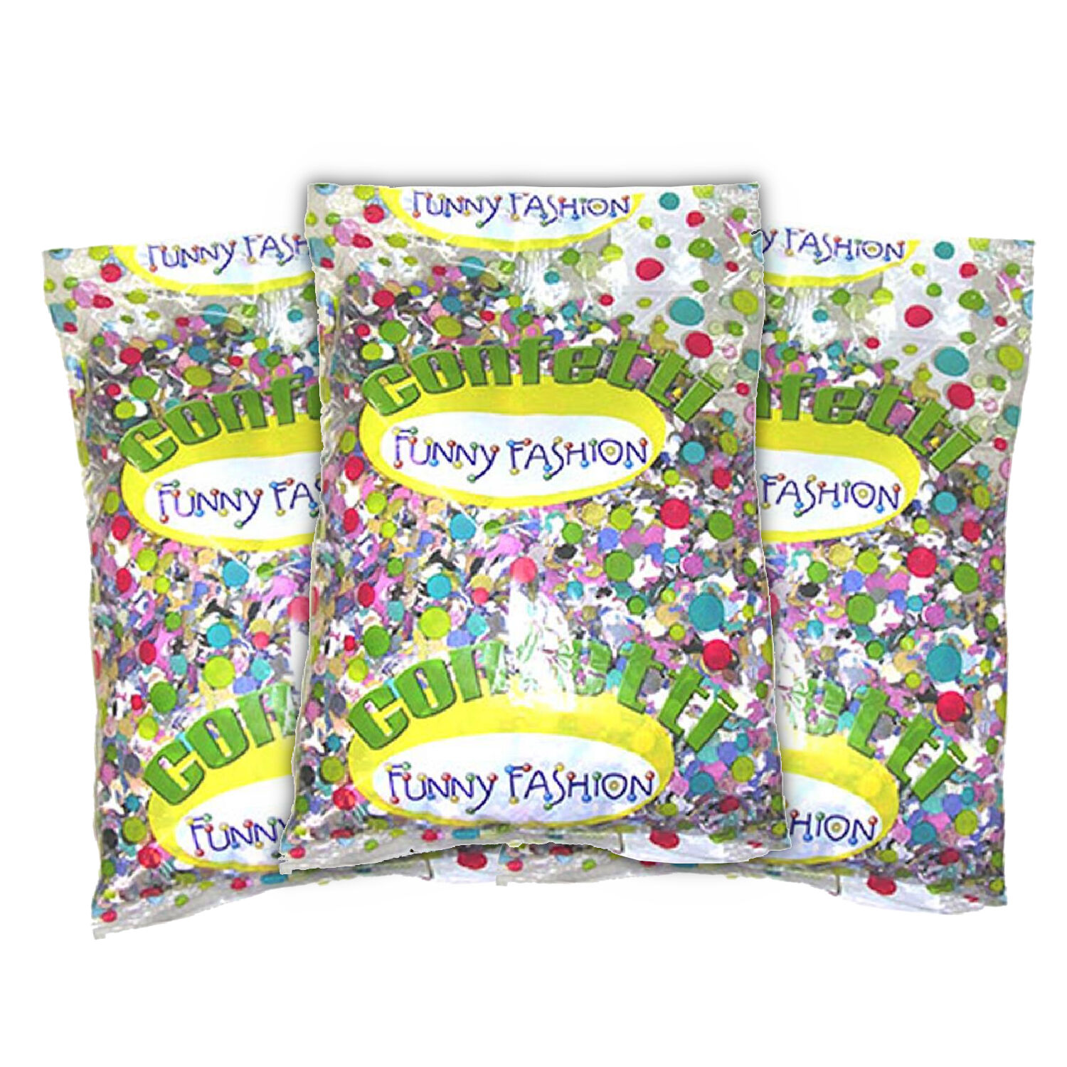 NEU Sparpack Konfetti aus Papier, bunt, Beutel mit 250 g, 12 Stck