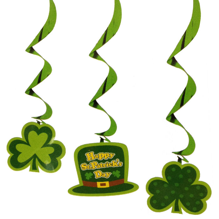 SALE Girlande St. Patrick's Day spiralfrmig, 58 cm